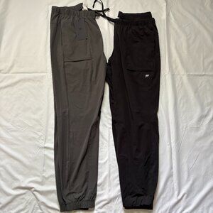 Fabletics Men's The One Jogger, XL Black and Grey Bundle (2 Pair)